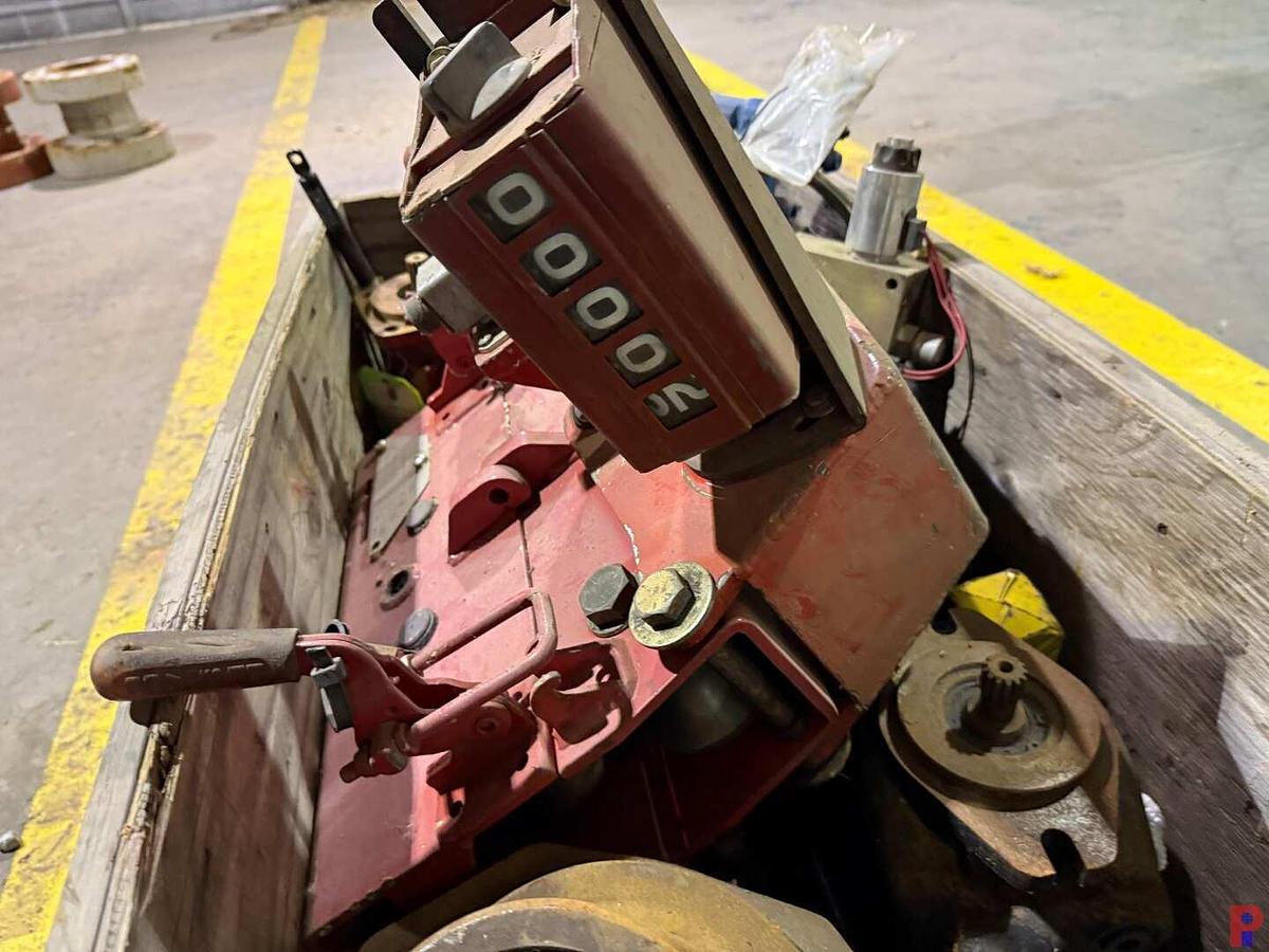Used PALLET W/ COIL TUBING LINE METER HEAD, (9) HYD PUMP / MOTORS, (2) SMALL PLANETARIES