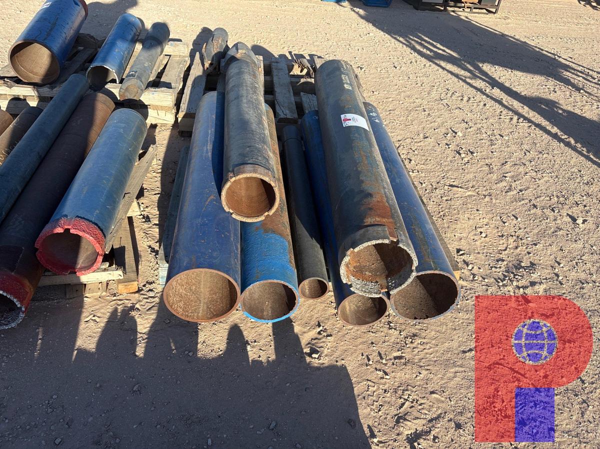 Used (2) complete & (5) incomplete wp shoes/ extensions, 4-1/2”od - 10”od