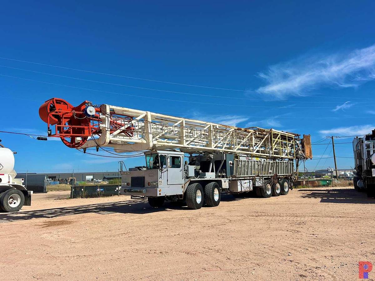 Used NOV/FRANKS 550 5-AXLE DOUBLE DRUM WELL SERVICE RIG