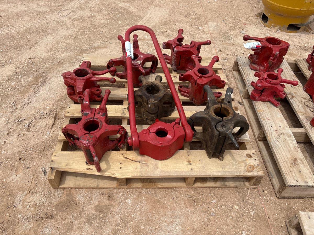 Used (8x$) assorted bj, wilson, & BV 25-ton to 40-ton tubing elevators