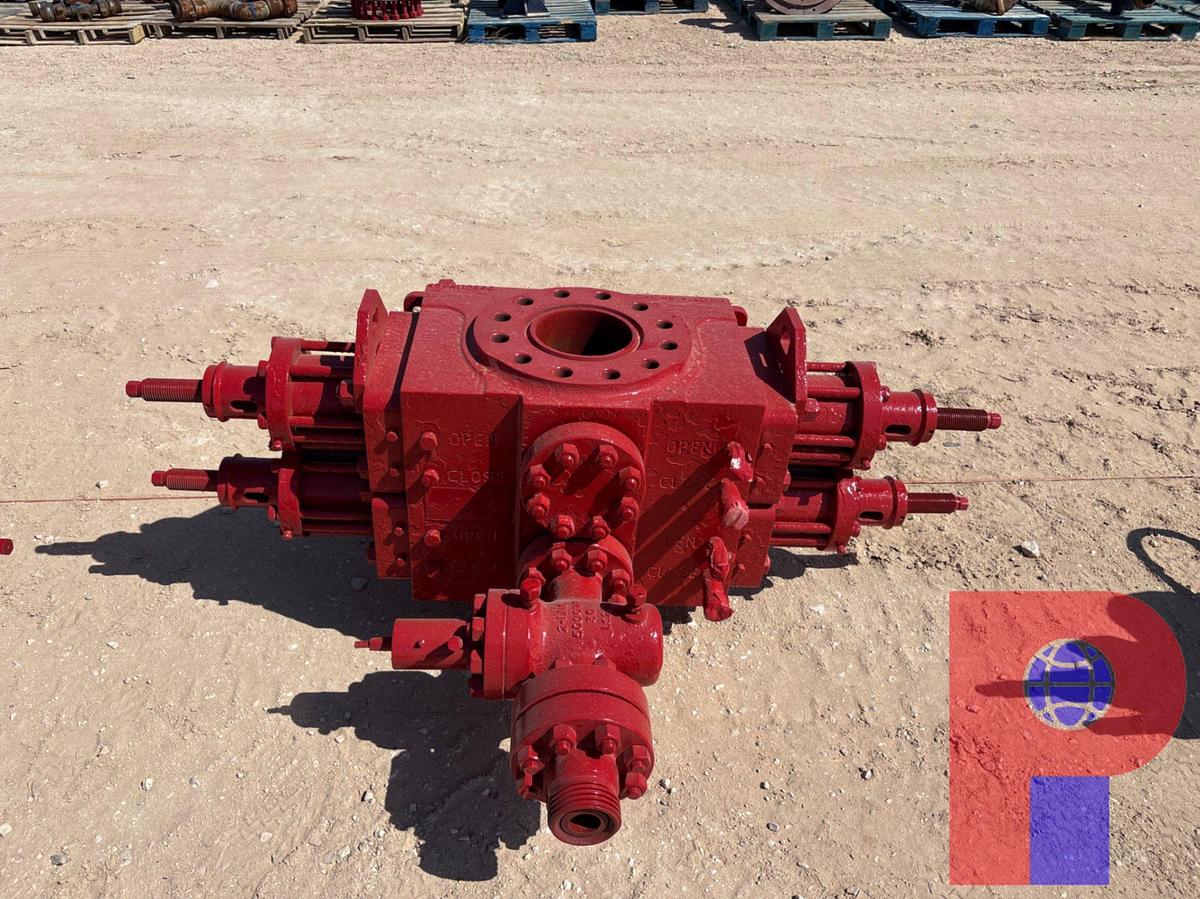 Used 7-1/16” 5K DOUBLE HYDRAULIC BOP W/ 2-1/16” 5K GATE VALVE