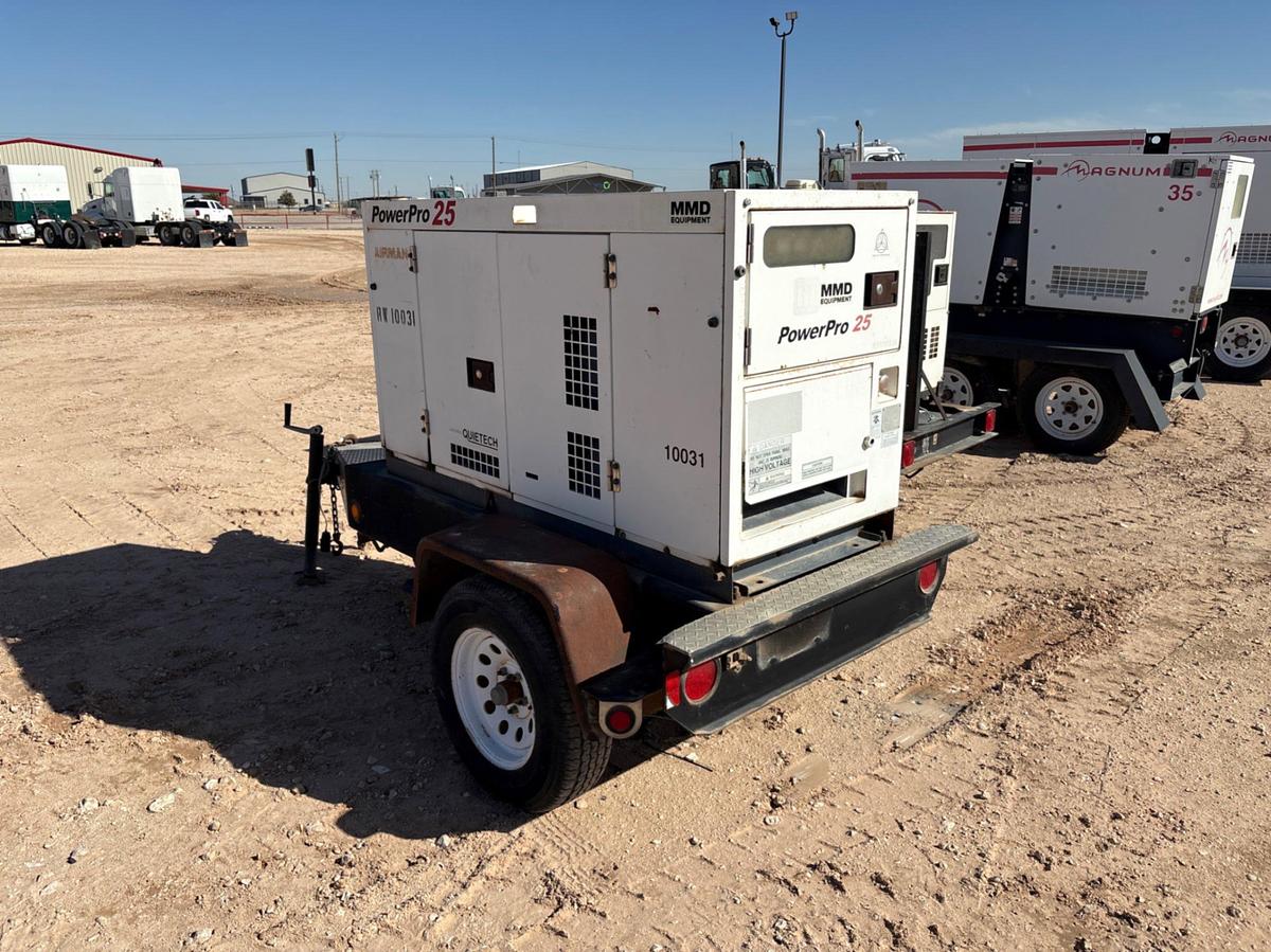 Used 2008 MILLER POWER PRO 25 S/A BUMPER PULL 25KW GENERATOR