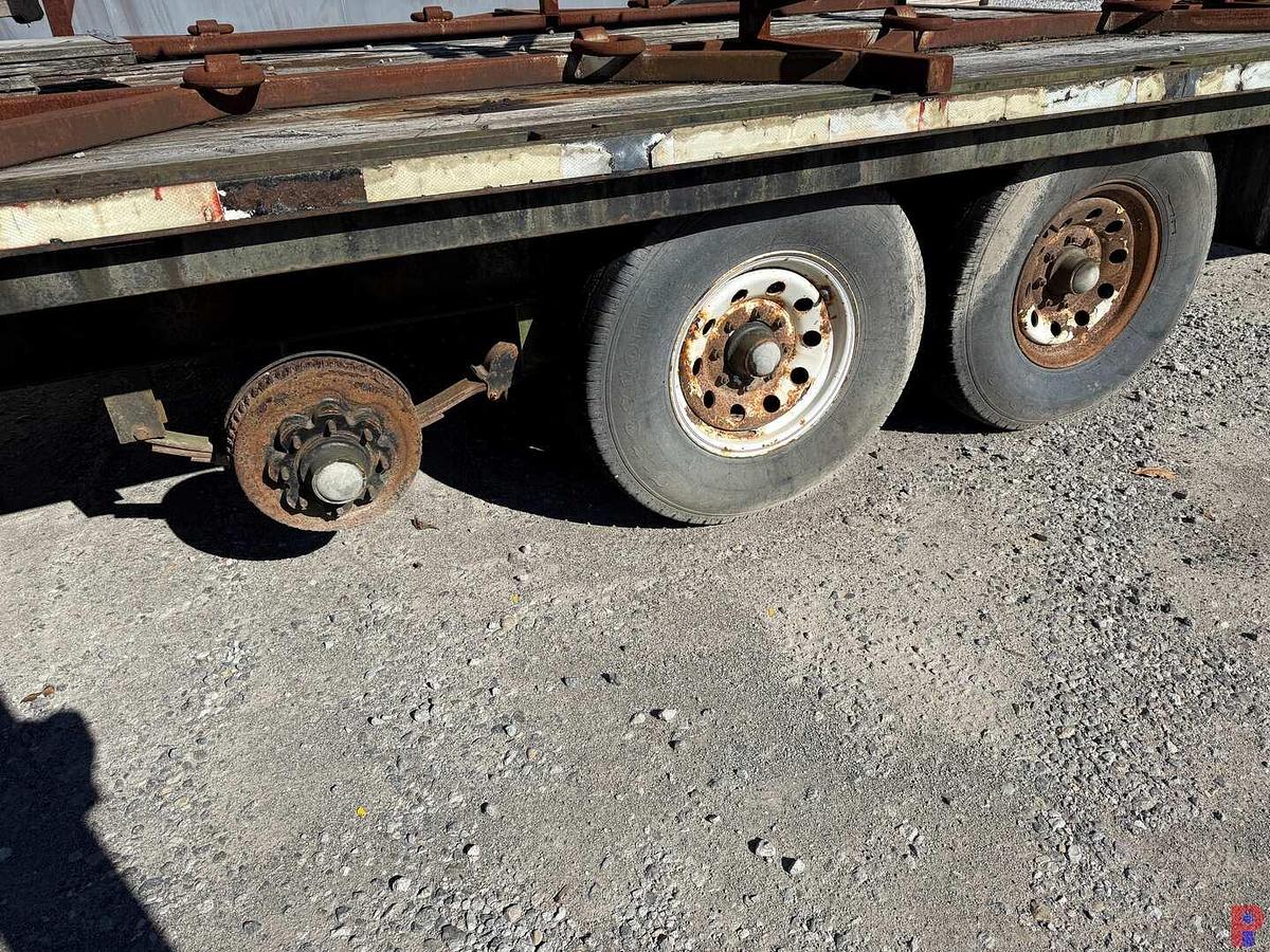 Used 2000 TOP BRAND INC 24’ FLATBED 3-AXLE PINTLE HITCH TRAILER