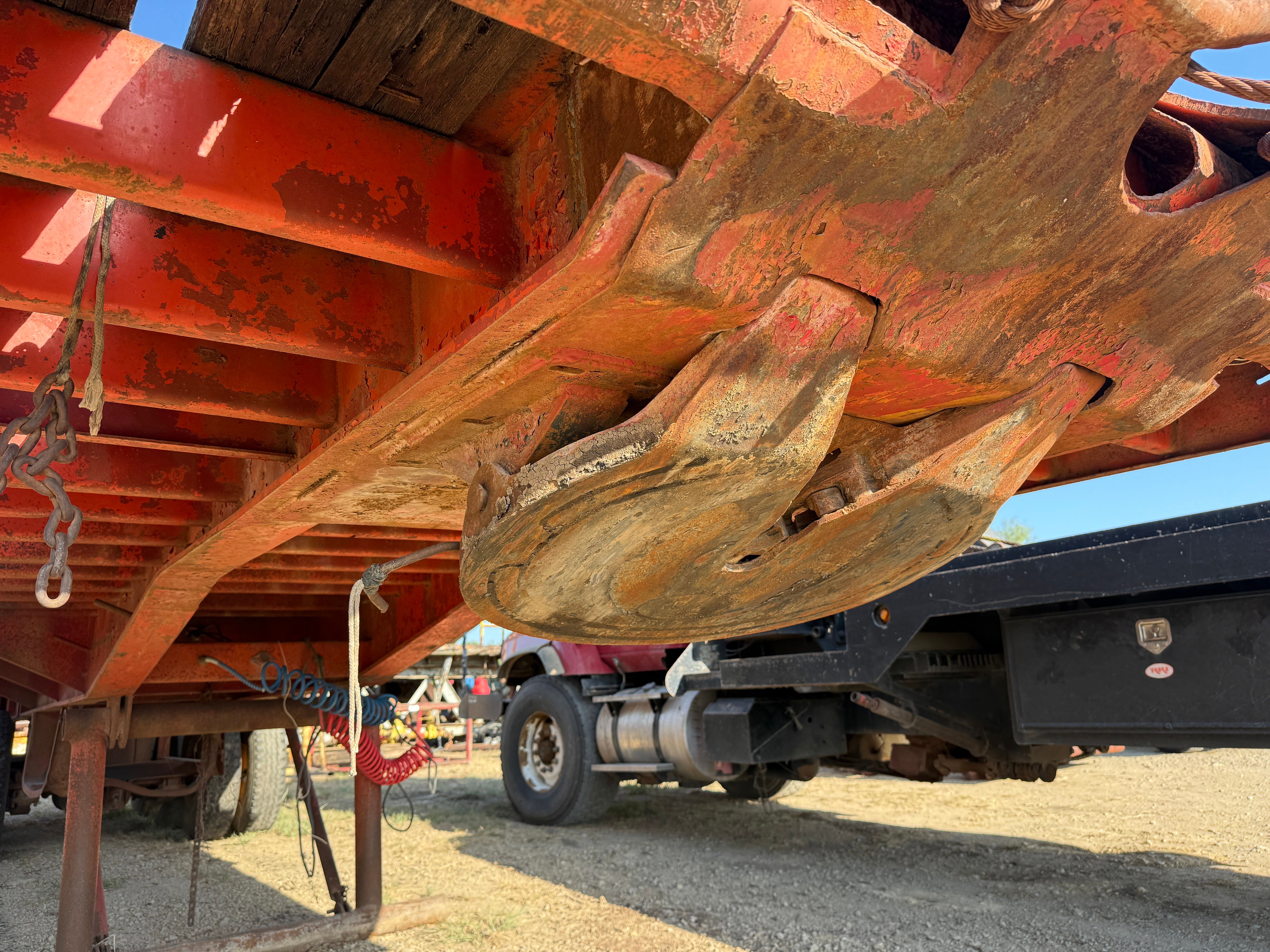 Used 1981 SHOPMADE 36’ X 96” TRI-AXLE OILFIELD FLOAT