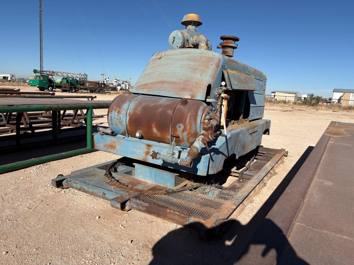 Used INGERSOLL RAND GYROFLOW AIR COMPRESSOR P/B: DIESEL ENGINE, SKIDDED