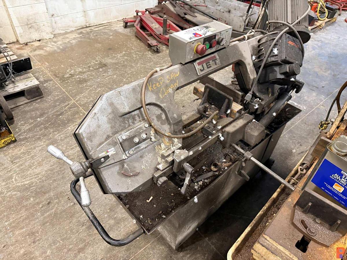 Used LOT W/ (2) JET 8” X 14” HORIZONTAL BANDSAWS