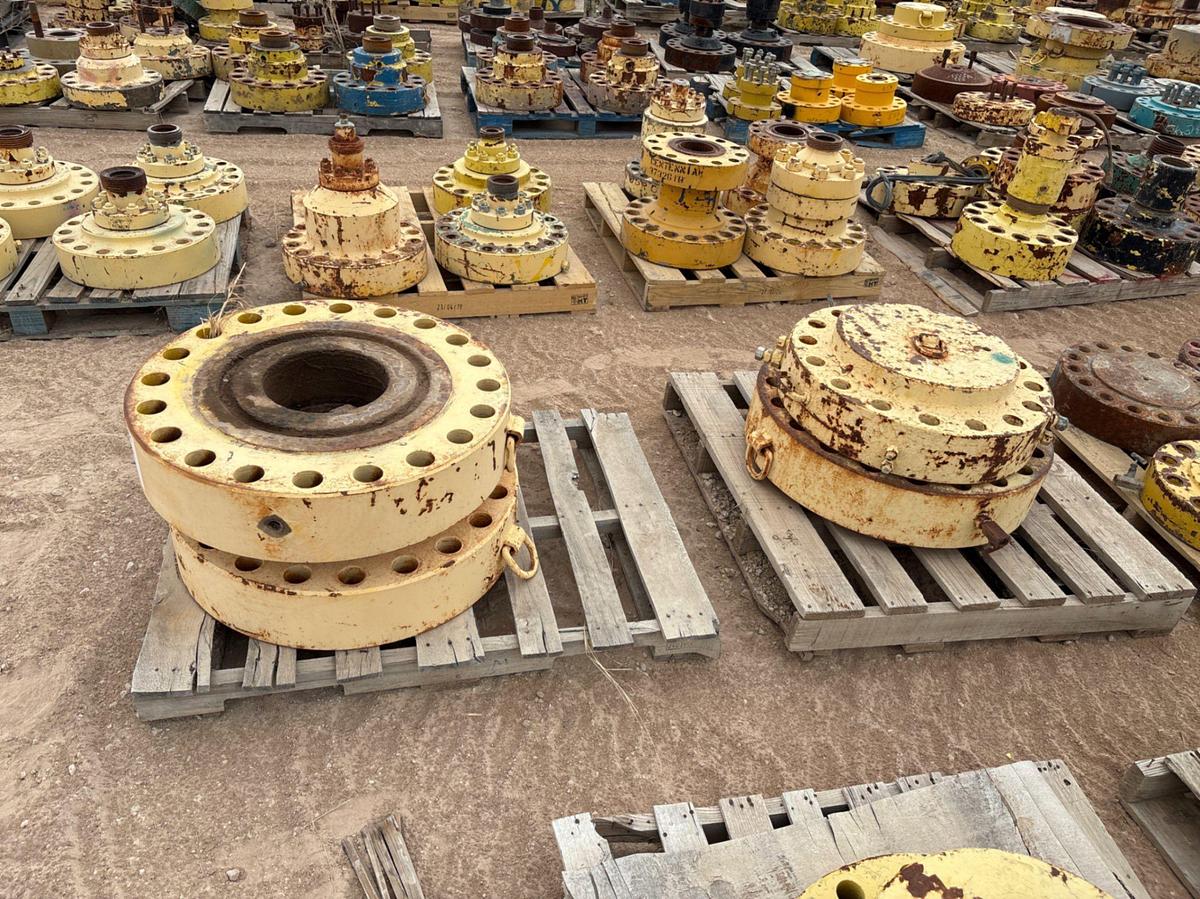Used (7 pallets) assorted 7-1/16” to 11” blind/lift flanges