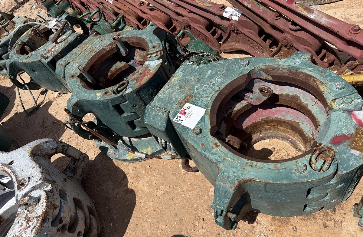 Used LOT W/ (3) BJ 250-TON SLIP TYPE SPIDER CASING ELEVATORS