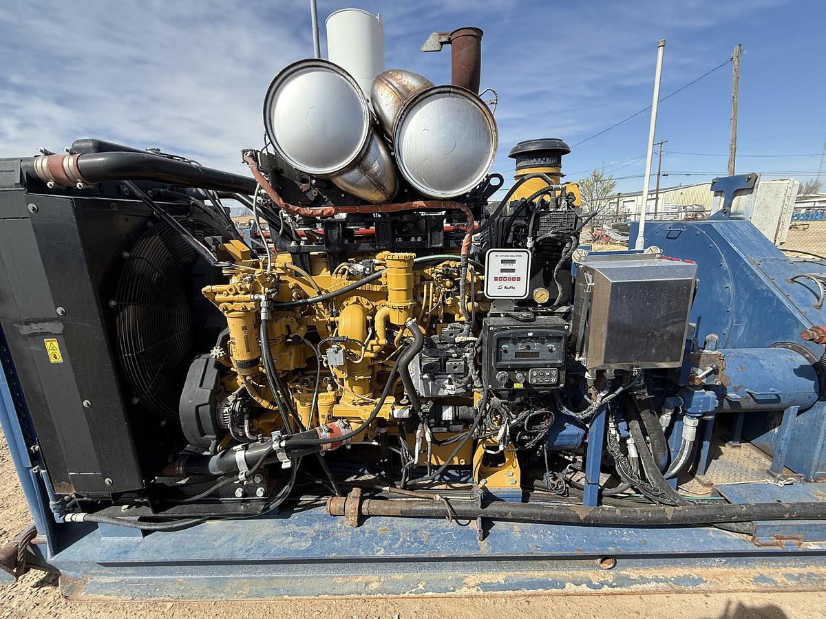 Used 2018 KERR T60 10K WP TRIPLEX WELL SERVICE PUMP P/B CATERPILLAR C18 630-HP, SKIDDED