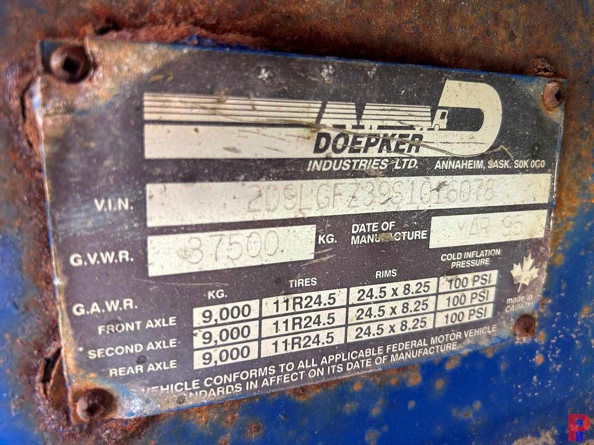 Used 1995 LEADER ENERGY COILED TUBING UNIT ON TRI AXLE TRAILER