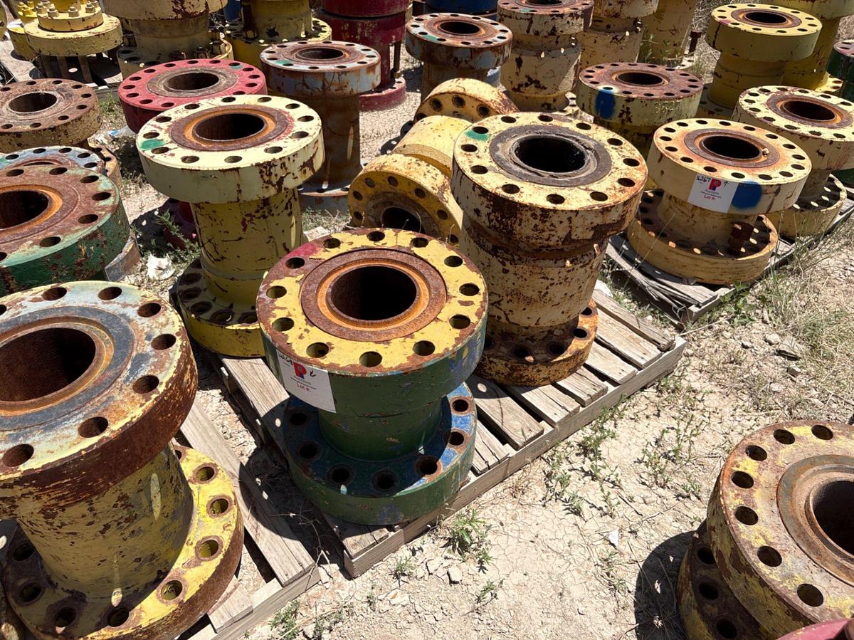 Used (8) assorted 7-1/16” spacer spools