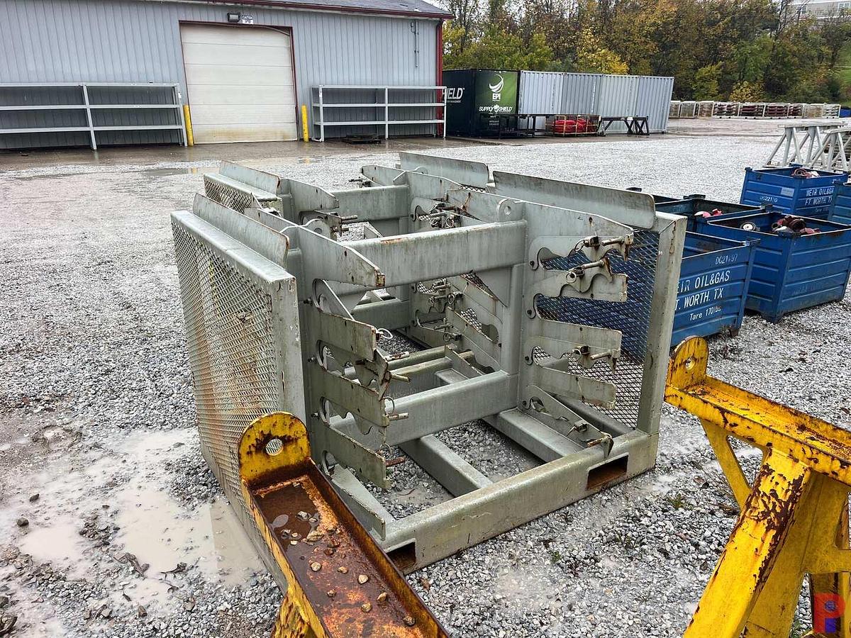 Used (2) TWIN PINES 18 JT. FLOW IRON PUP RACK W/ FORK POCKETS