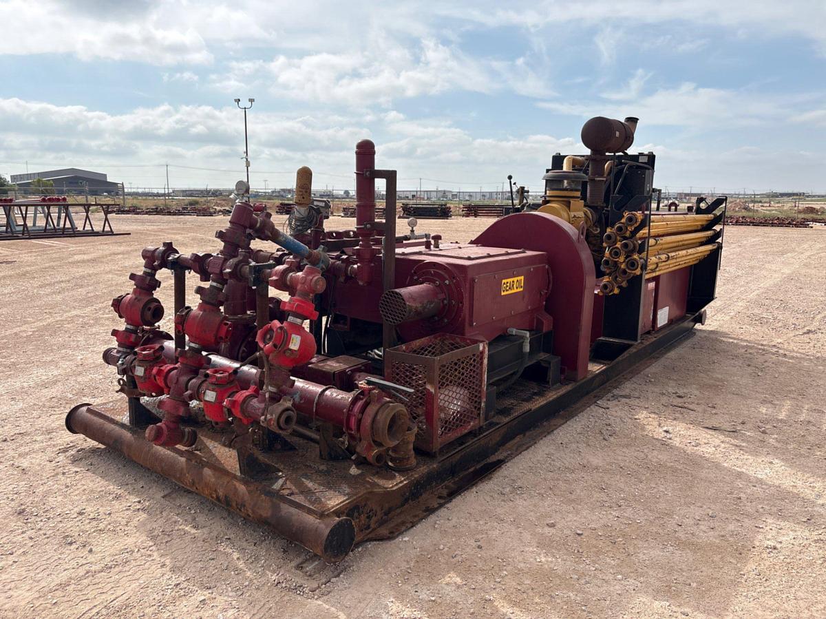 Used Harlow sammons HSJWS-5S Quintaplex pump, skidded