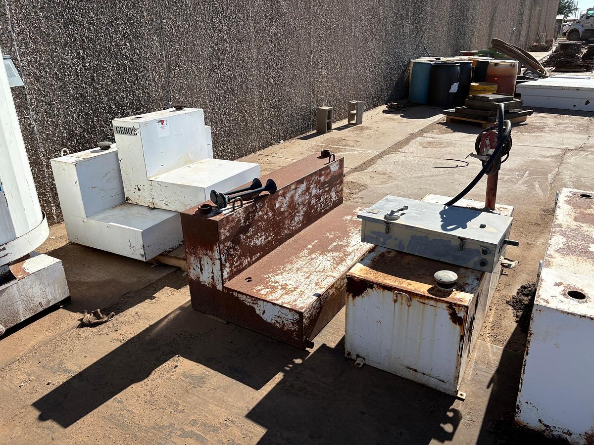 Used (7) assorted L-shaped fuel transfer tanks