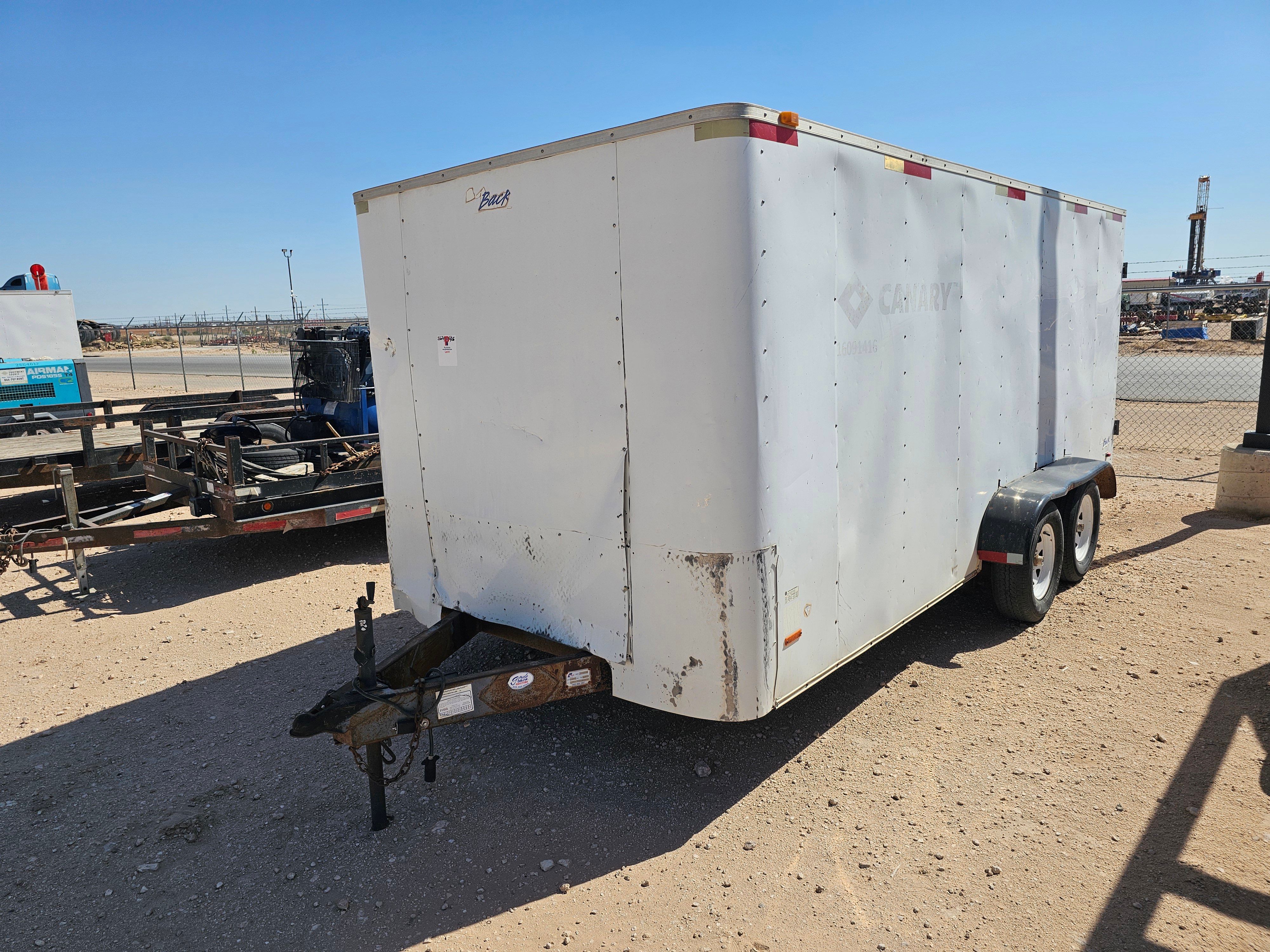 Used 2008 PACE AMERICAN 16’ X 7’ T/A BUMPER PULL ENCLOSED TRAILER