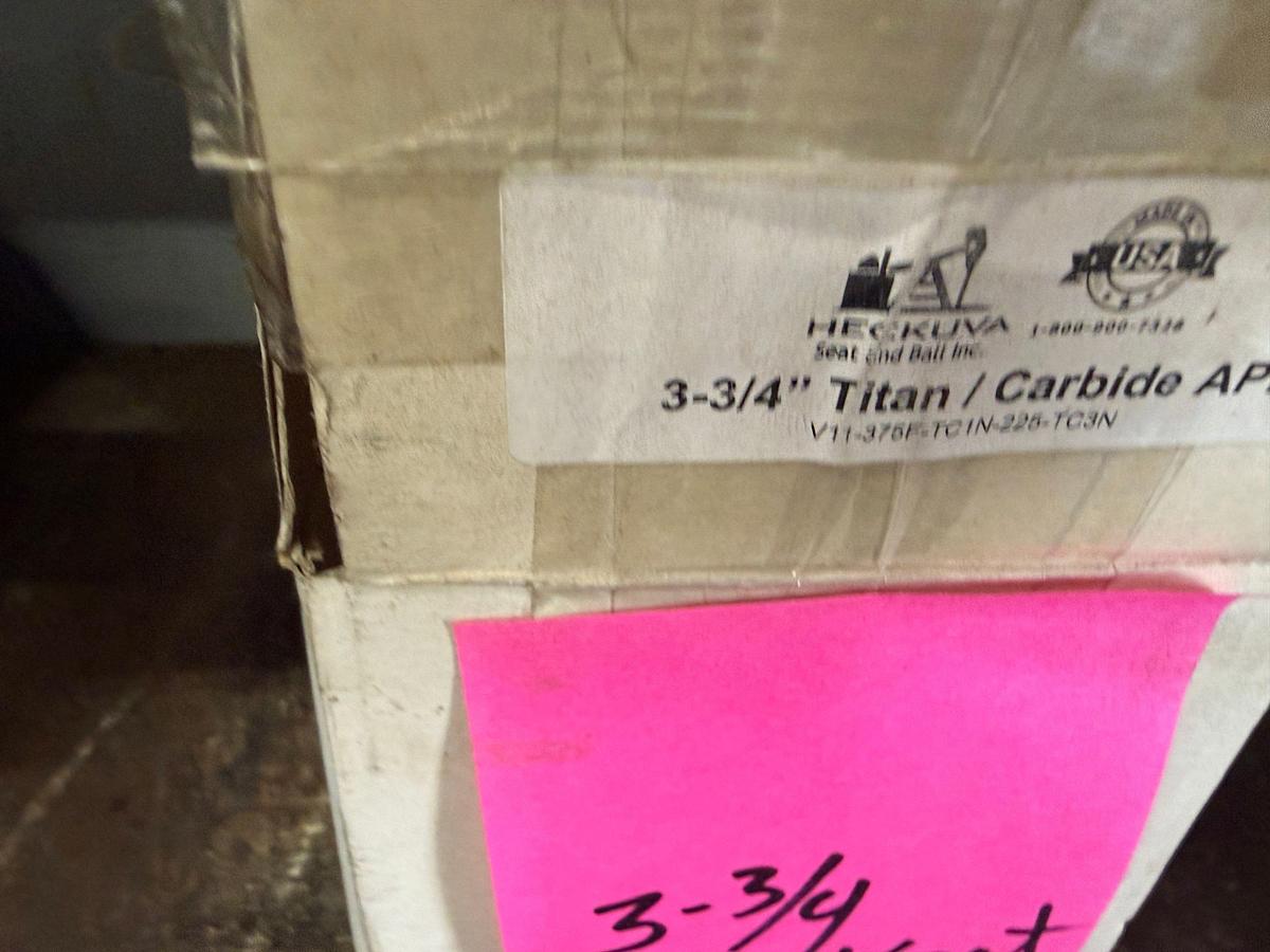 Used 2-3/8” - 2-7/8” SEATING SHOES, NIPPLES, & (1) 3-3/4” TITAN CARBIDE BALL & SEAT
