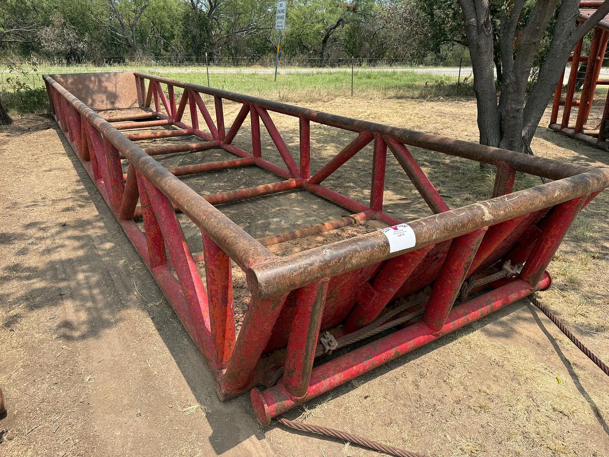 Used 40’L x 8’W x 3’H SKIDDED PIPE TUB