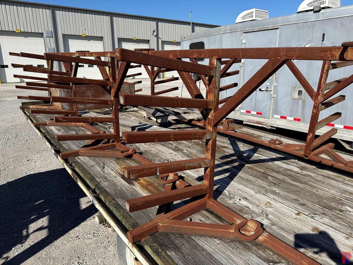 Used 2000 TOP BRAND INC 24’ FLATBED 3-AXLE PINTLE HITCH TRAILER