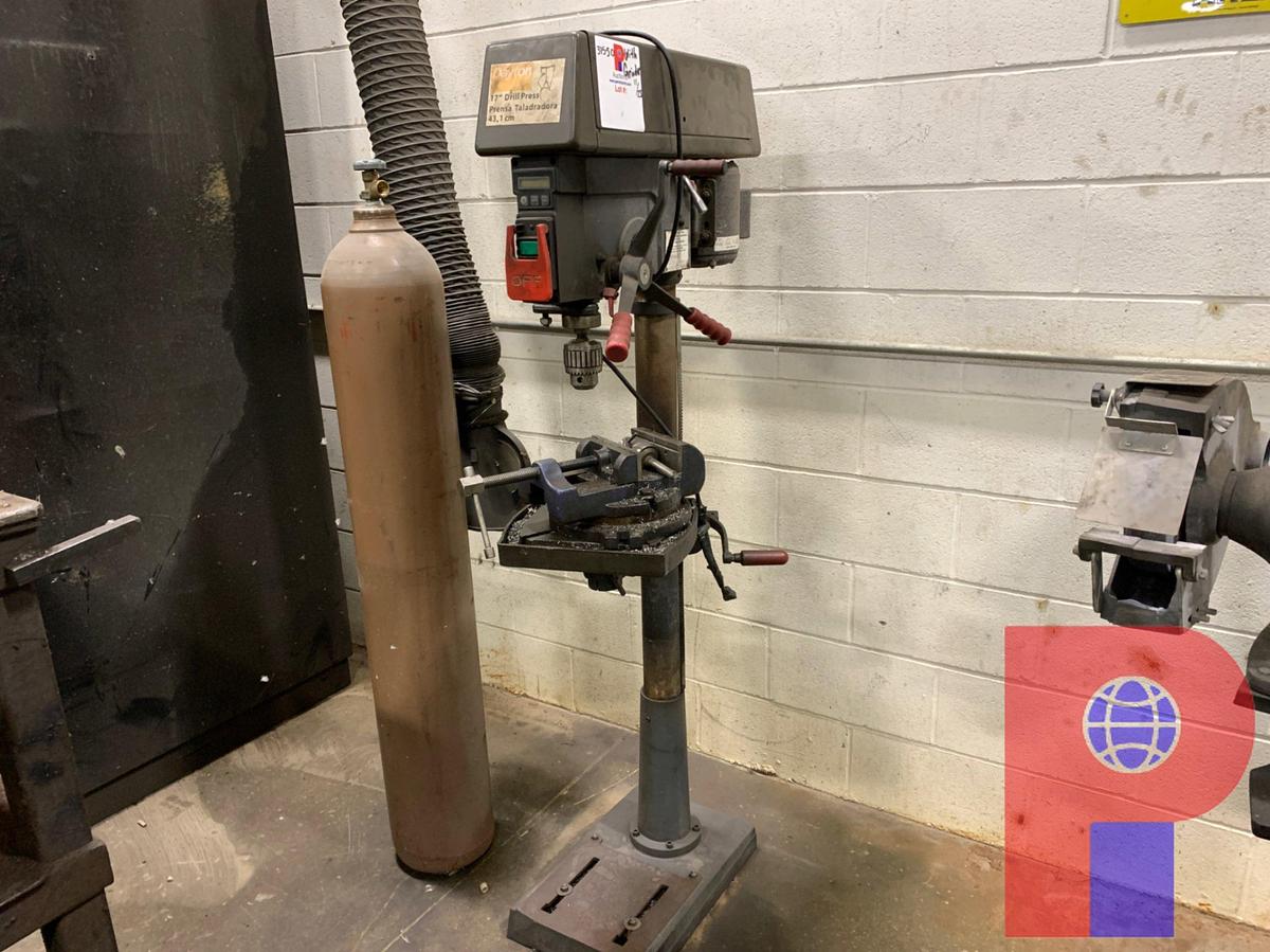 Used 17” DAYTON DRILL PRESS, 12” DAYTON BENCH GRINDER