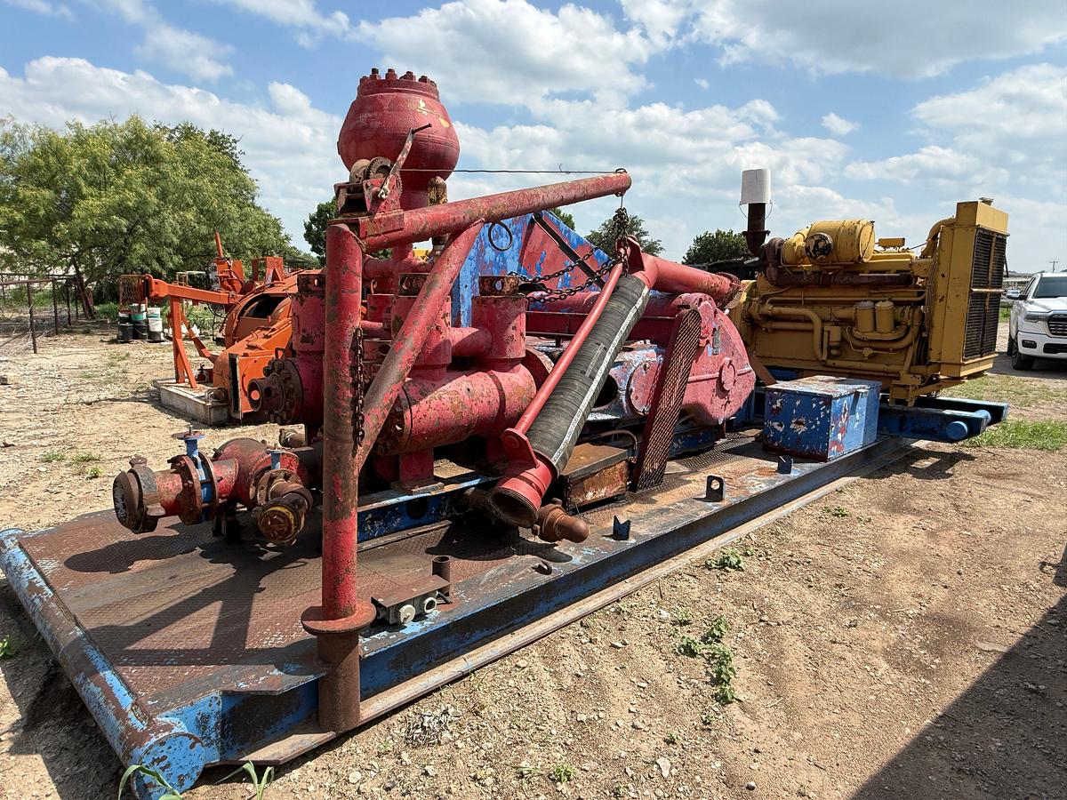 Used OILWELL 7-1/4”x14” DUPLEX MUD PUMP P/B CAT D353