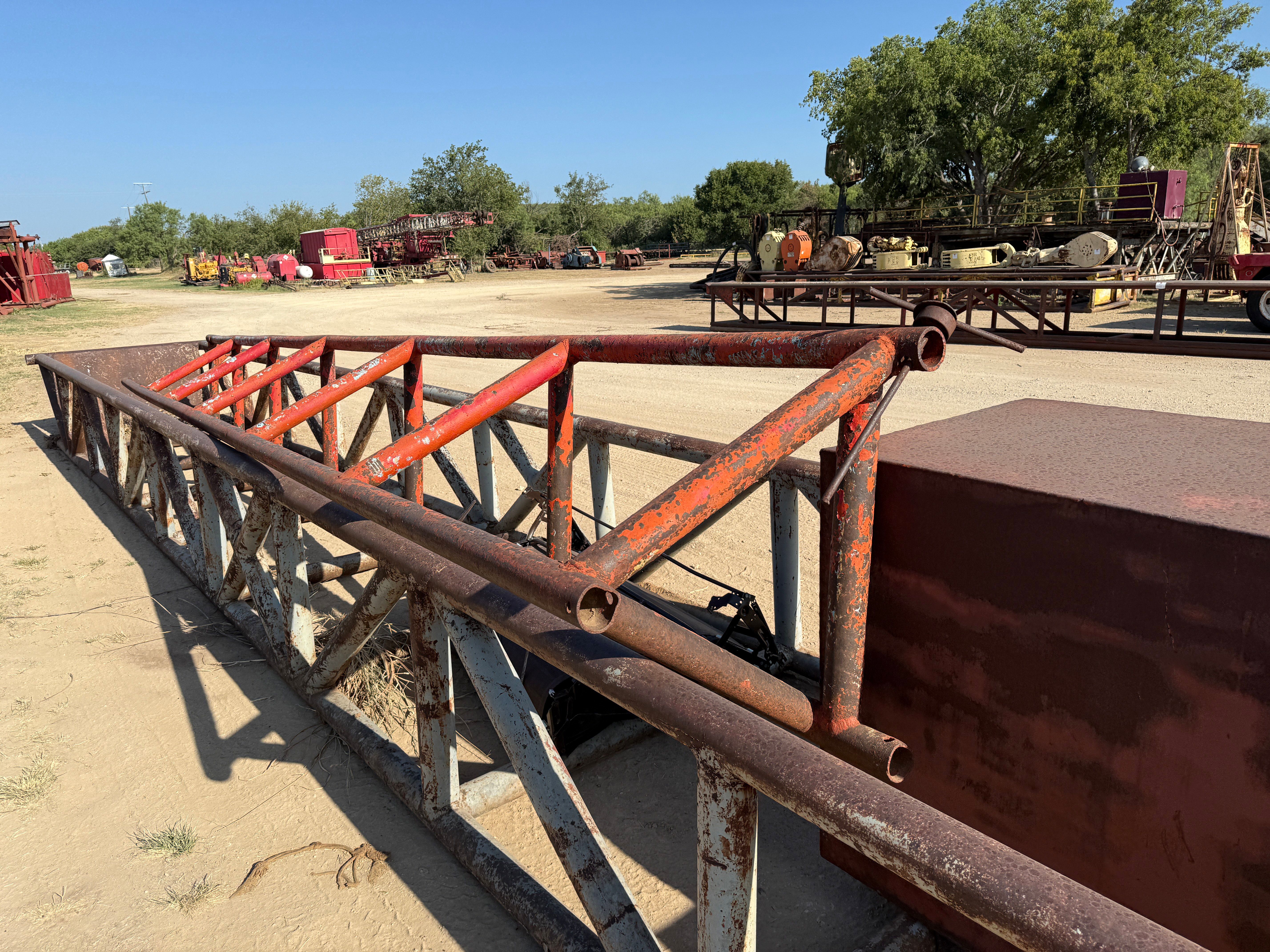 Used 50’ x 5’ x 3’ SKIDDED PIPE TUB W/ CONTENTS