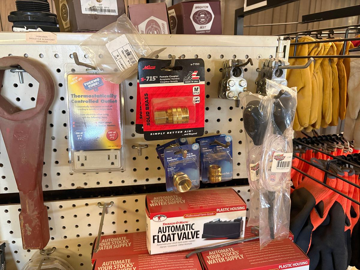 Used Hardware Contents of store shelf section
