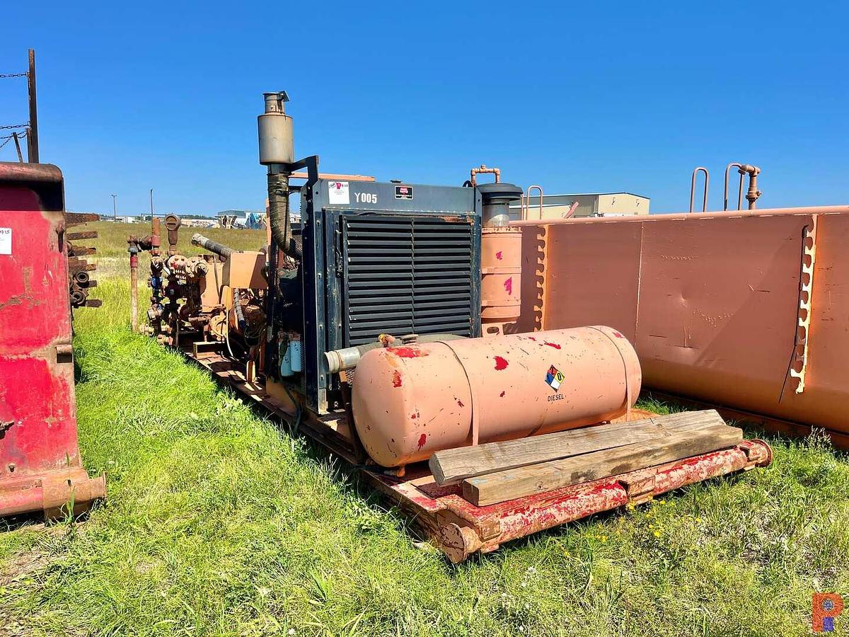 Used GARDNER DENVER PAH 5K TRIPLEX WELL SERVICE PUMP P/B DETROIT 8V92T ALLISON TRANS, SKIDDED