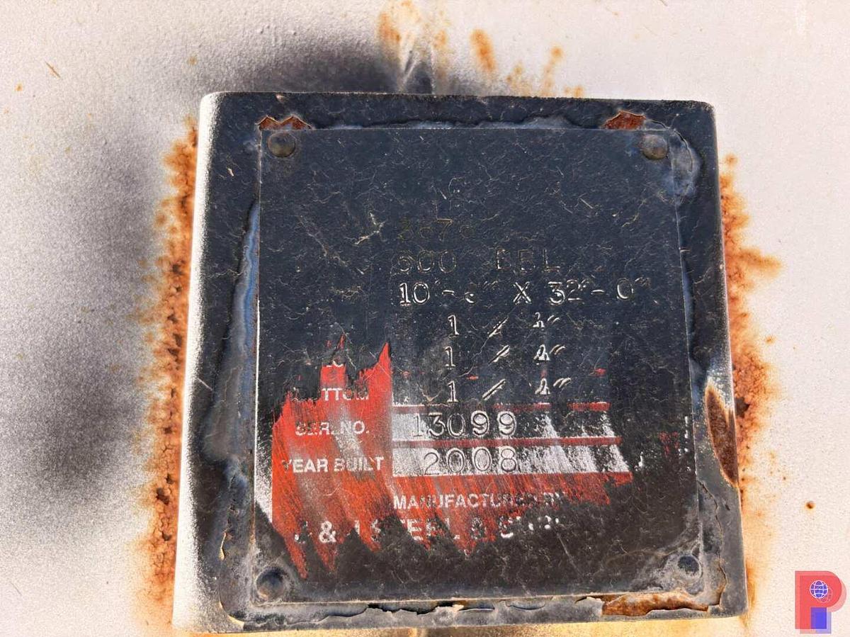 Used 500BBL 32’ X 10.5’ CYLINDER FRAC TANK, SKIDDED