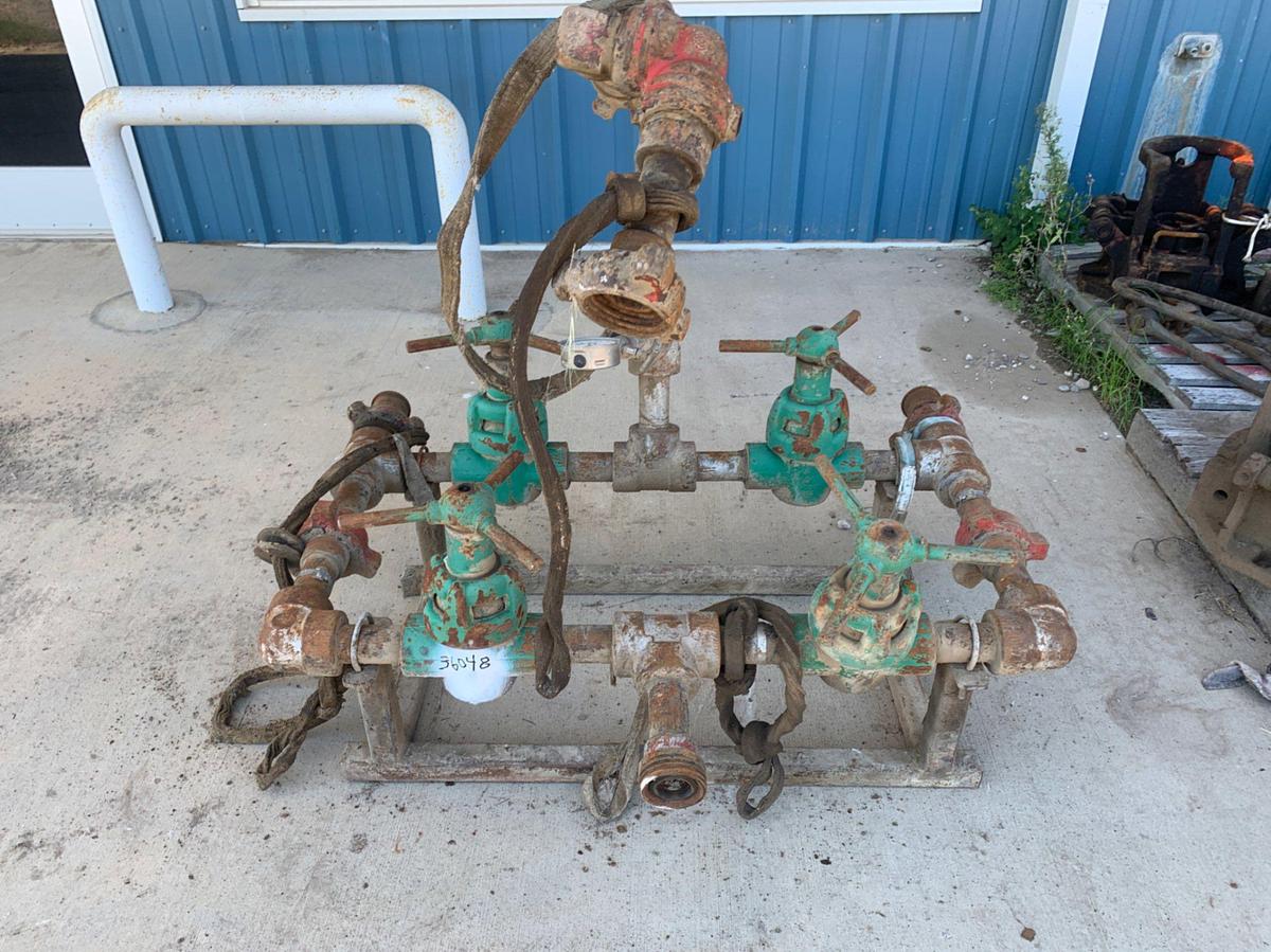 Used 2” Choke Manifold w/ (4) 2” 10k Plug Valves