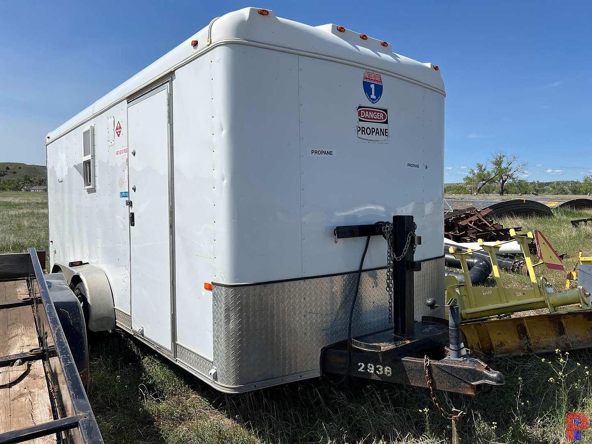 Used 2015 INTERSTATE MFG. 16' T/A ENCLOSED BUMPER PULL CREW TRAILER