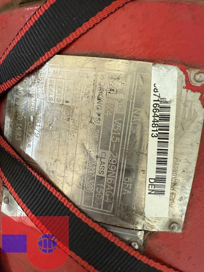 Used (2) NACE 4X4 6FA V515, 3,200 WP, FLOW VALVES