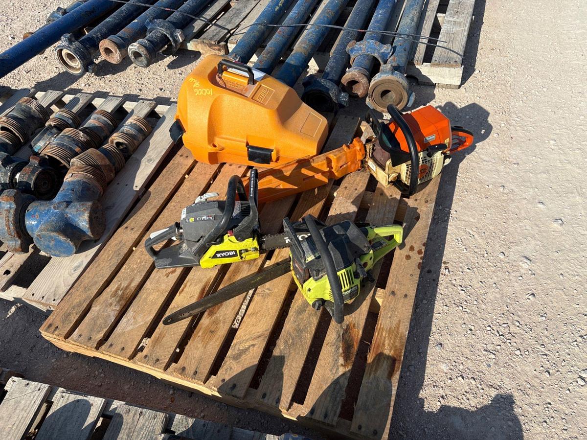 Used (3) gas powered chainsaws