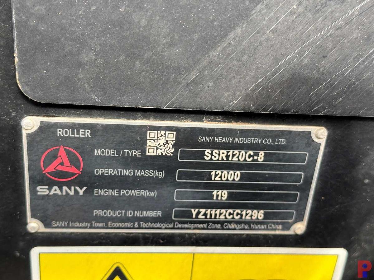 Used 2022 SANY SSR120C-8 VIBRATORY PADFOOT COMPACTOR **5 YEAR 5000 HOUR WARRANTY FROM IN SERVICE DATE**