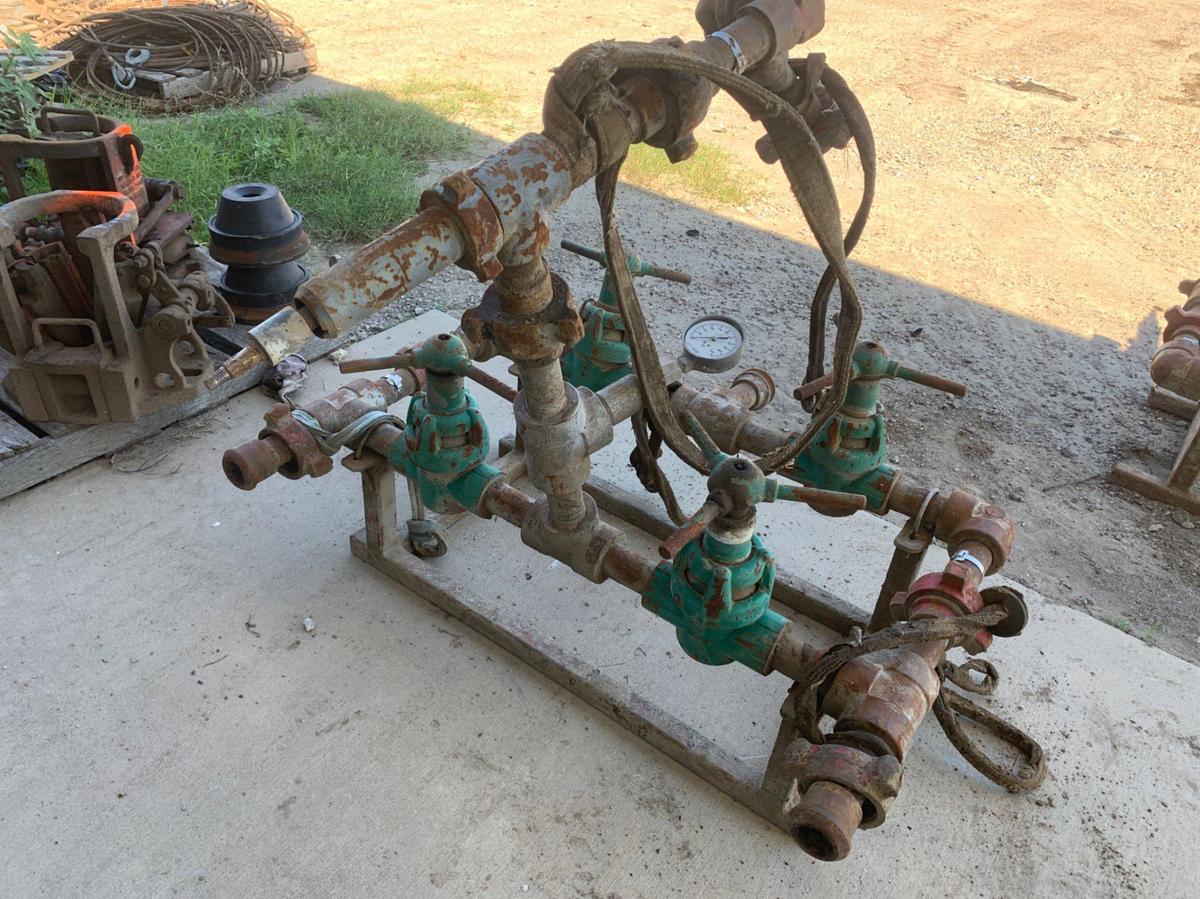 Used 2” Choke Manifold w/ (4) 2” 10k Plug Valves