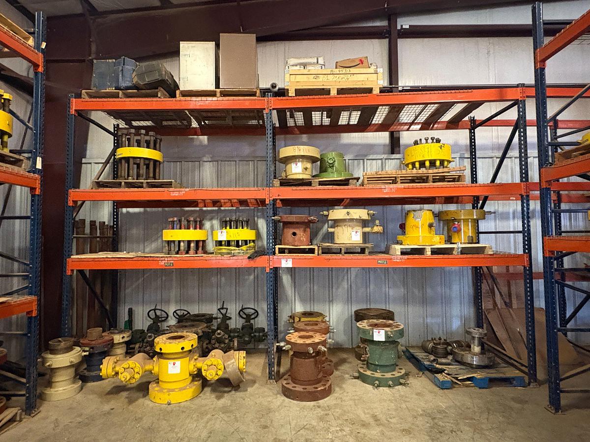 Used 18.5’ x 4’ x 14’ pallet rack shelving