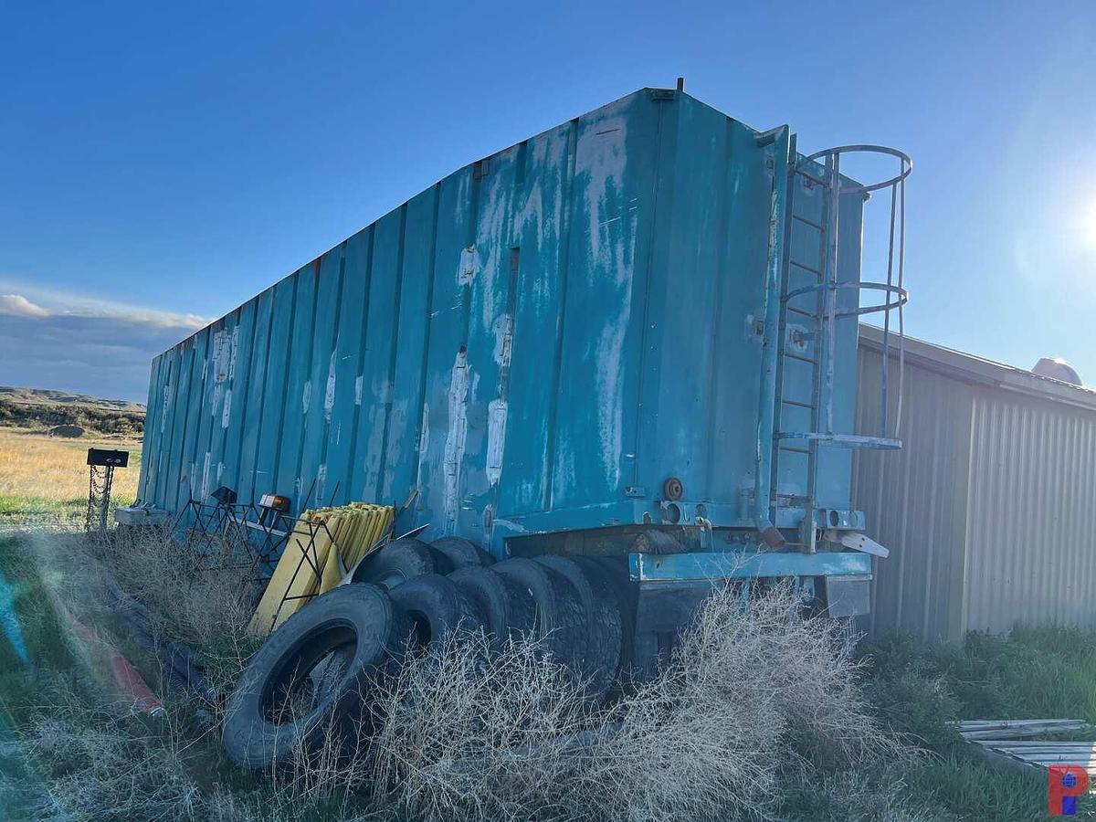 Used 35’L X 8’W SINGLE AXLE FRAC TANK CONVERTED TO STORAGE ROOM