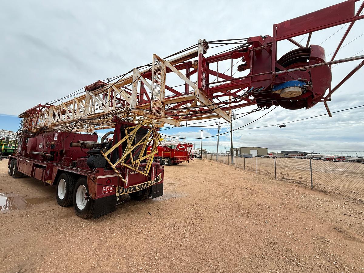 Used 1980 COOPER LTO-350 DD 96'-205K 4-AXLE DRIVE-IN WELL SERVICE WORKOVER RIG