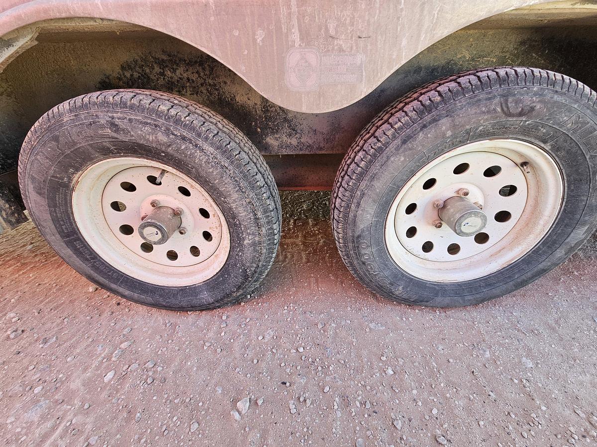 Used 14’ x 7’ T/A BUMPER PULL CREW TRAILER