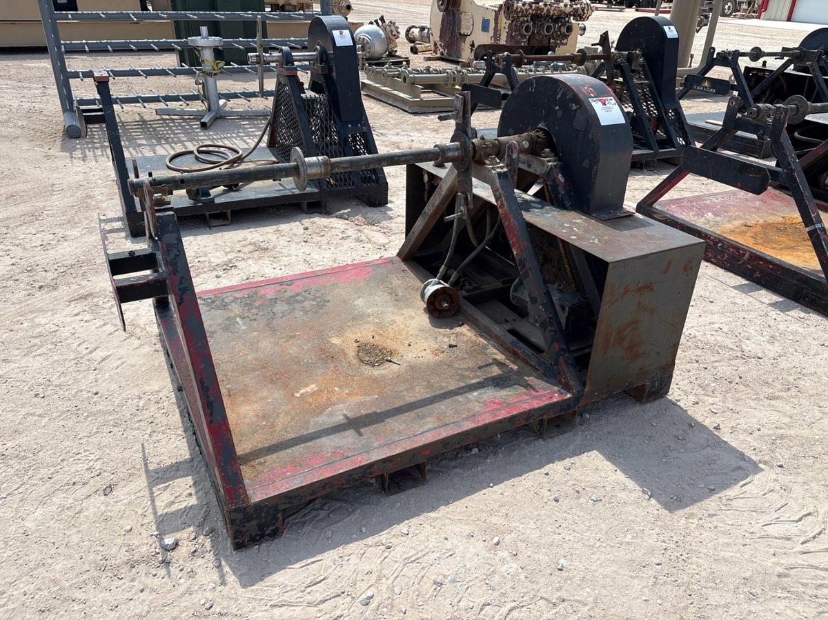 Used (3) 6’ x 5’ pneumatic powered wireline spooling skids