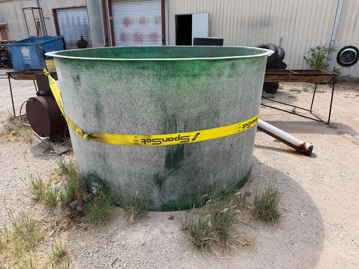 Used 100 BBL OPEN TOP FIBERGLASS WASH TANK & TROUGH