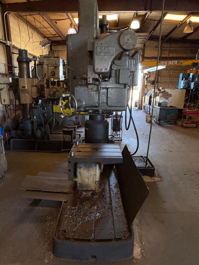 Used AMERICAN HOLE WIZARD 5FT. 13” COL. RADIAL ARM DRILL PRESS