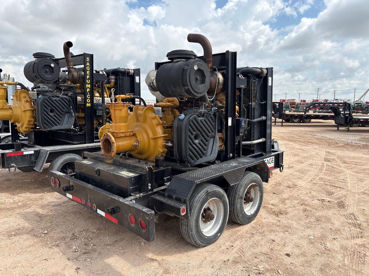 Used Cornell D6875-2 6x8 water transfer pump mtd on t/a bumper pull trailer