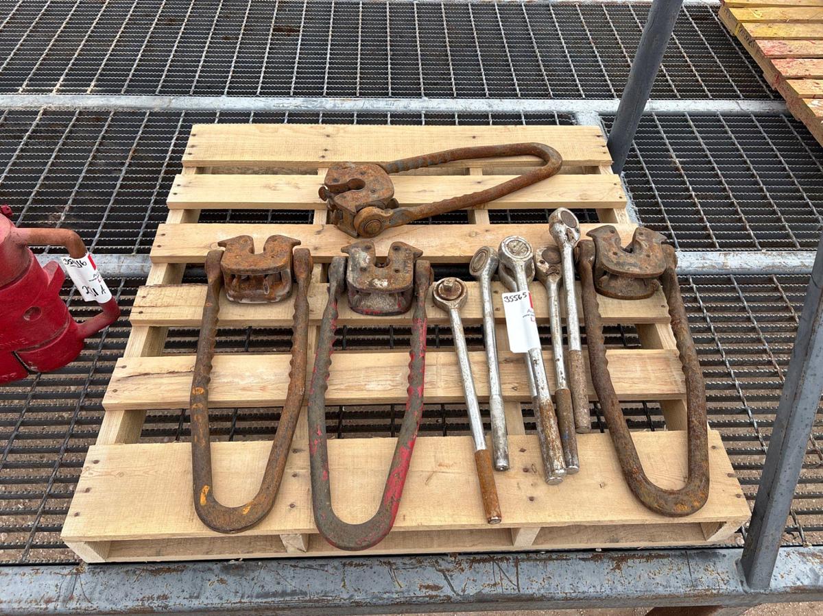 Used (4) OBANNON ROD ELVATORS & (6) 3/4” DRIVE RATCHET WRENCHES