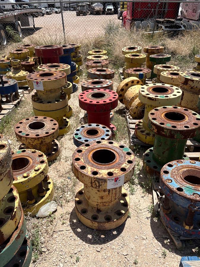 Used (8) assorted 7-1/16” spacer spools