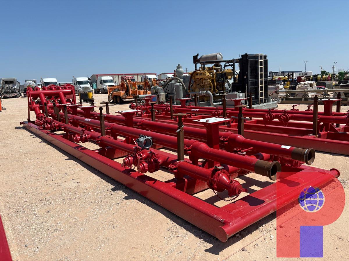 Used 40’L FRAC MANIFOLD, SKIDDED
