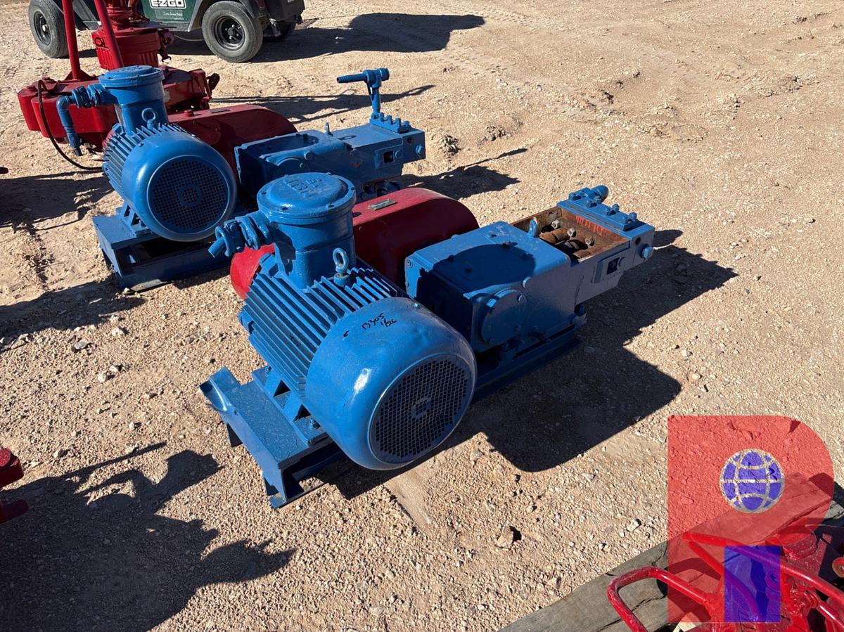 Used TRIPLEX CHARGE PUMP P/B: ELECTRIC MOTOR