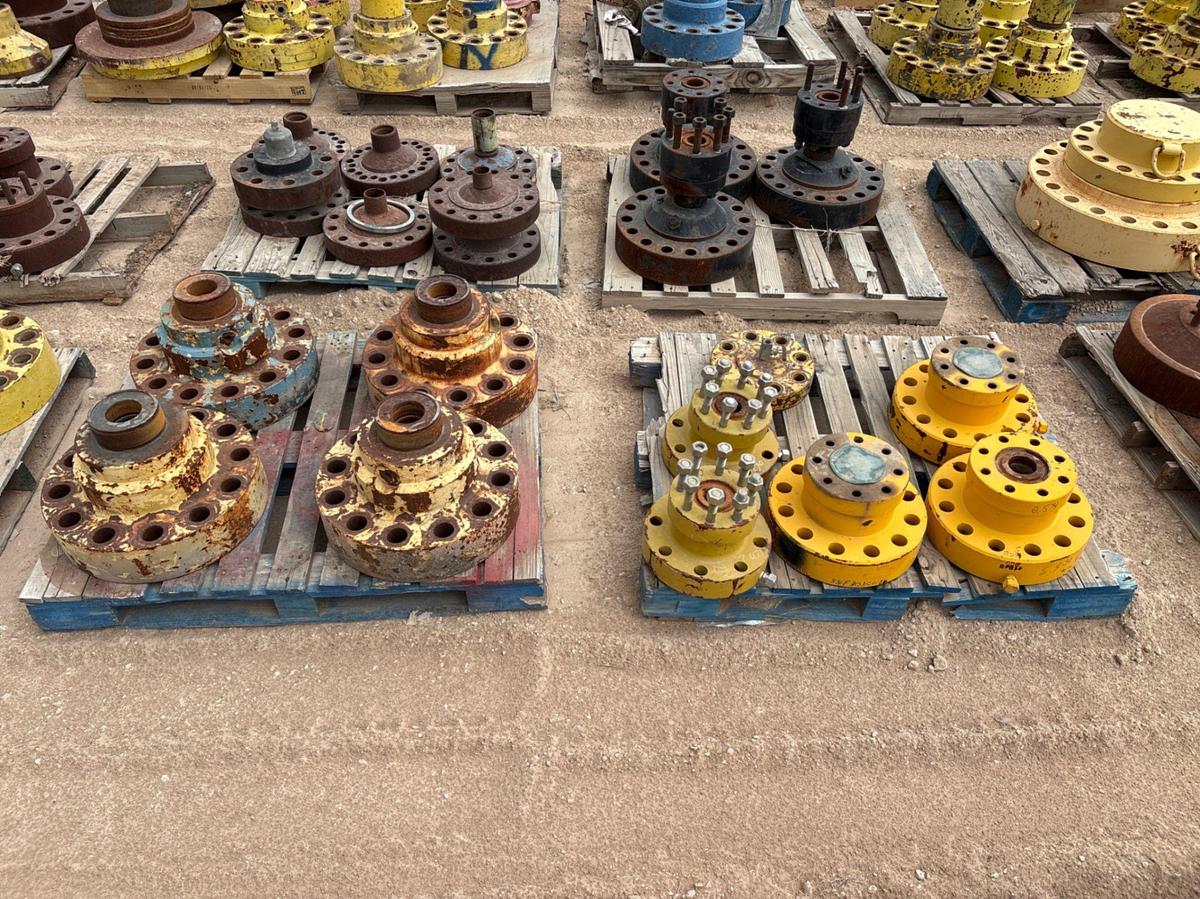 Used (10 pallets) assorted weco flanges, single stud adapters, & landing flanges