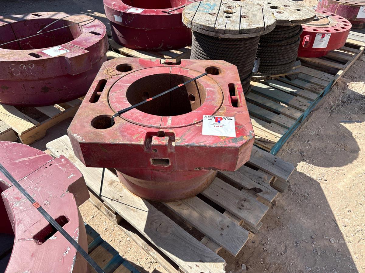Used 28” x 28” x 17” rotary table master bushing