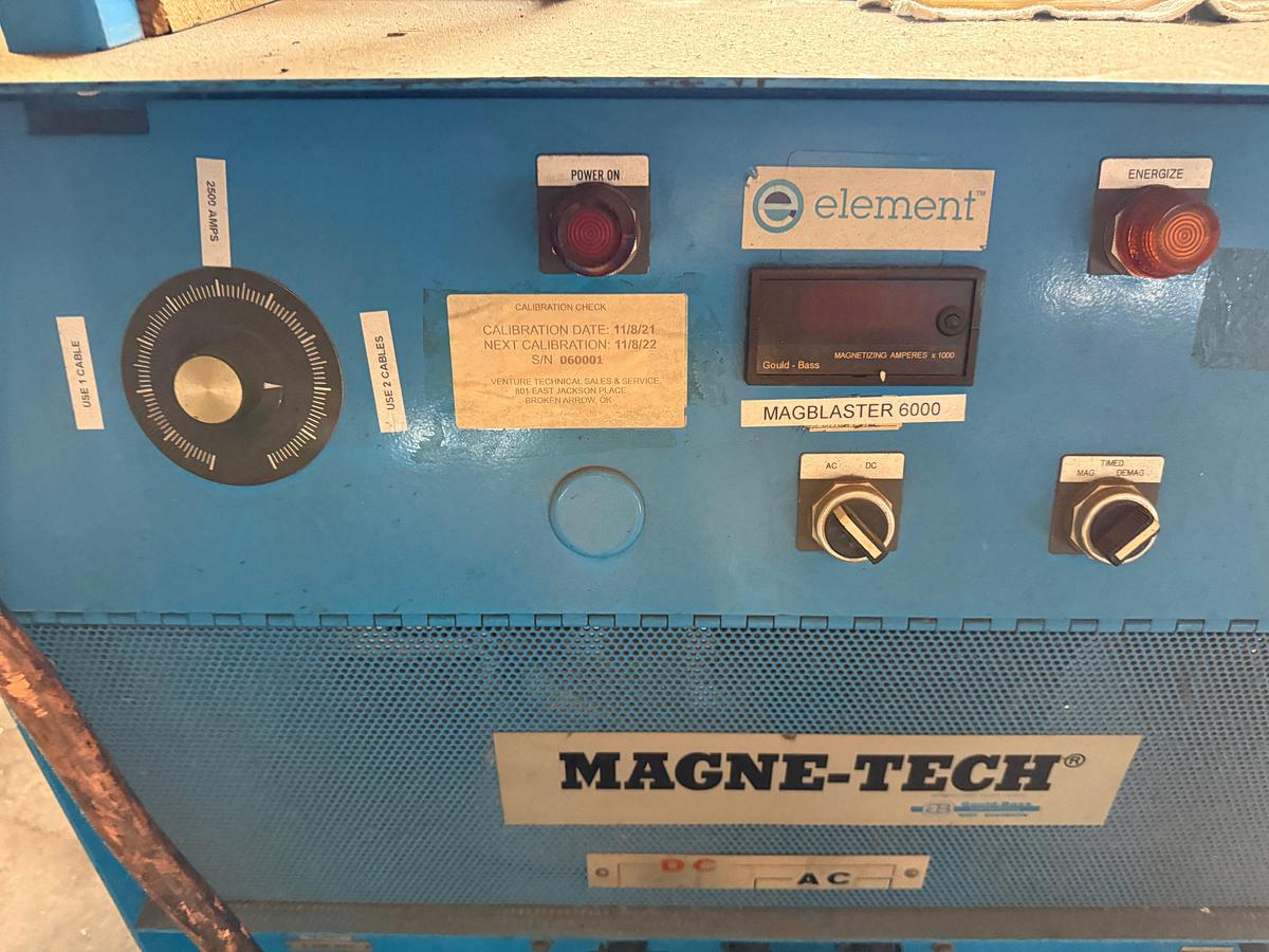 Used GOULD-BASS MAGNE-TECH 1560-W MAGBLASTER 6000-AMP AC/HWDC MAGNETIC PARTICLE INSPECTION UNIT