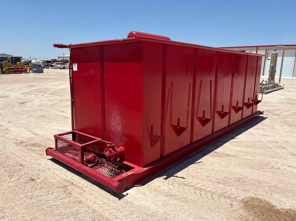 Used 18’ x 6’ x 6’ 2-compartment reverse pit, skidded